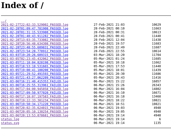 CI logs over HTTP