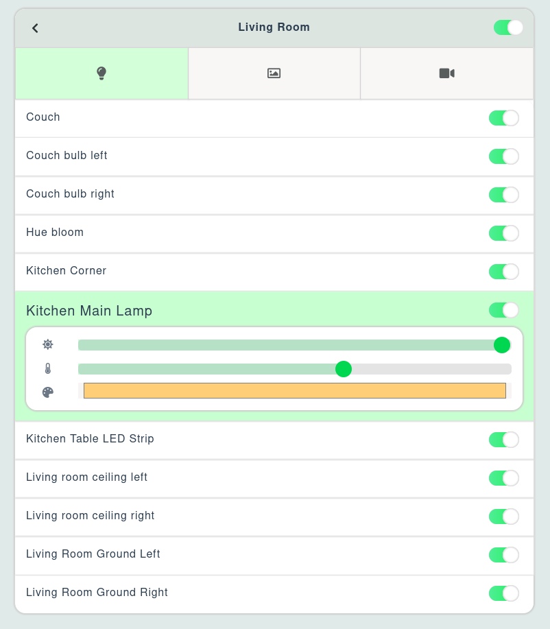 Example image of a Platypush integration UI